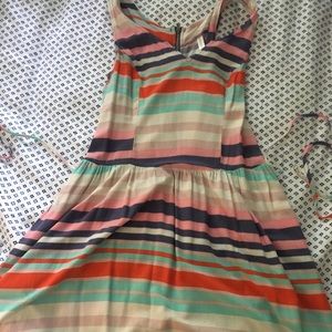 striped mini dress